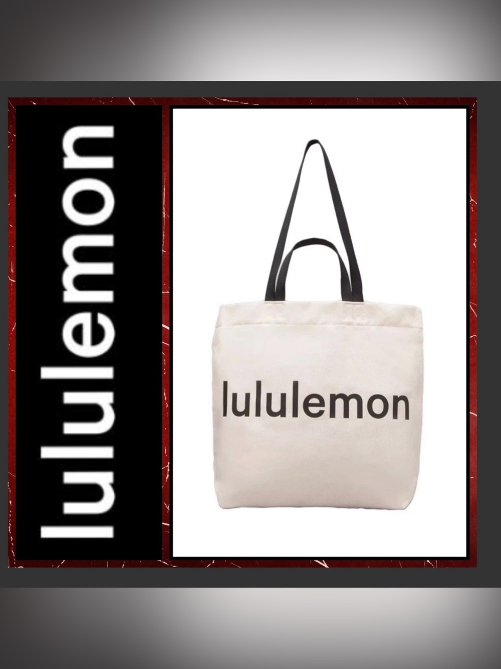 LULULEMON Canvas Tote Shopper Bag